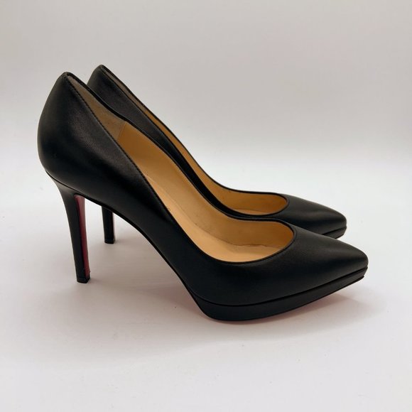 Christian Louboutin Pigalle 100 Leather Platform Pumps - Picture 3 of 7